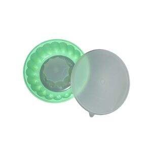 Vintage Tupperware 1201-3 Jello Gelatin Mold 3‎ Piece Sea Green